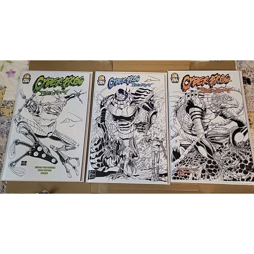 CYBERFROG Blood Honey 3 Book Lot Signed Ethan Van Sciver Line Art VARIANT Cover